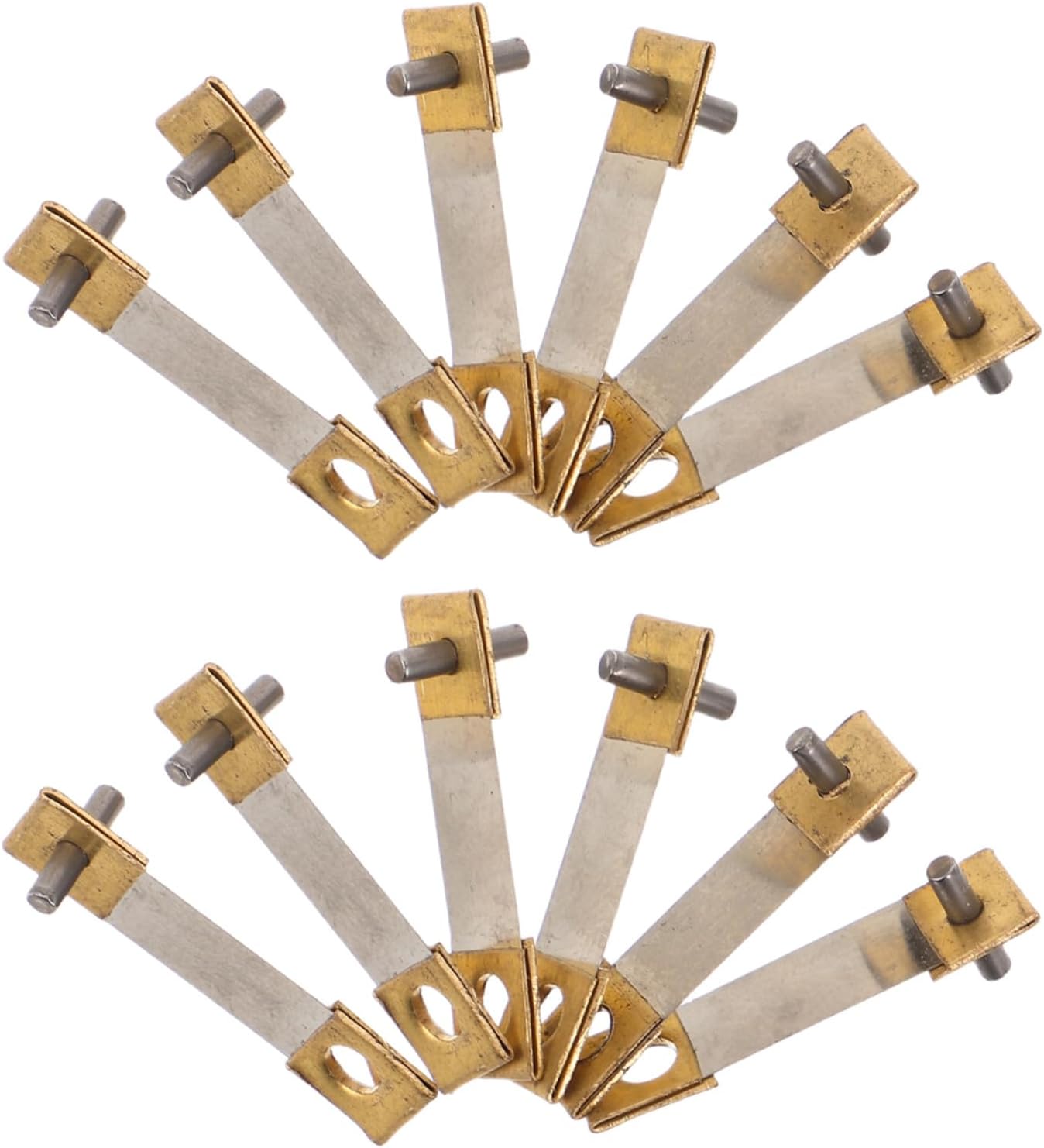 MERRYHAPY 12pcs Iron Pendulum Leaf Suspension Spring for Grandfather and Wall Clocks, Universal Compatibility with Sturdy Material, Replacement Part for Bedroom and Study Clocks