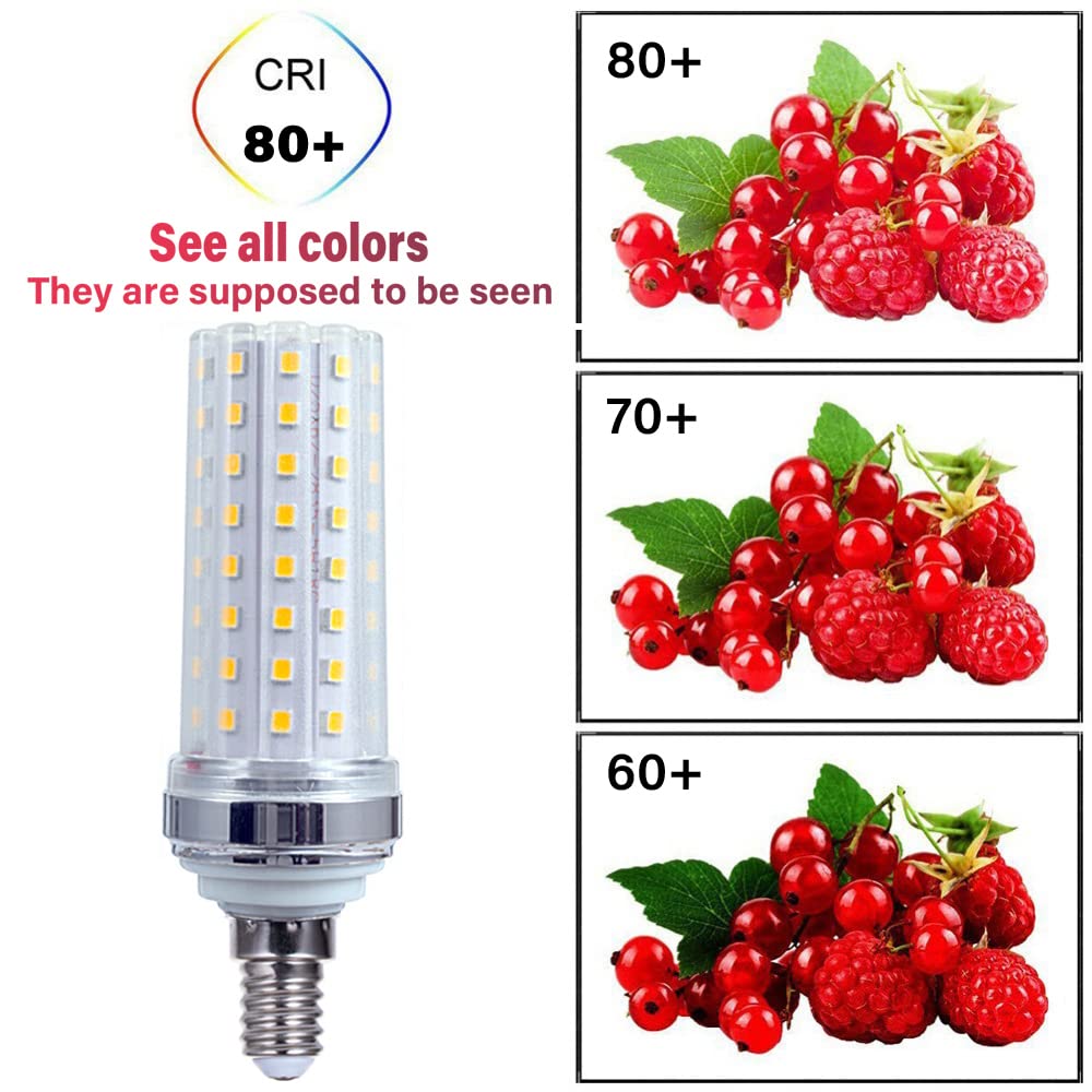 RYTM Lampadine LED, lampadina a mais con base E12/E14, 16 W 1000 LM, 20 W 1300 LM, equivalente a 160/200 Watt, 3000 K 4000 K 6000 K Non dimmerabile CA 85 V ~ 265 V (confezione da 10)