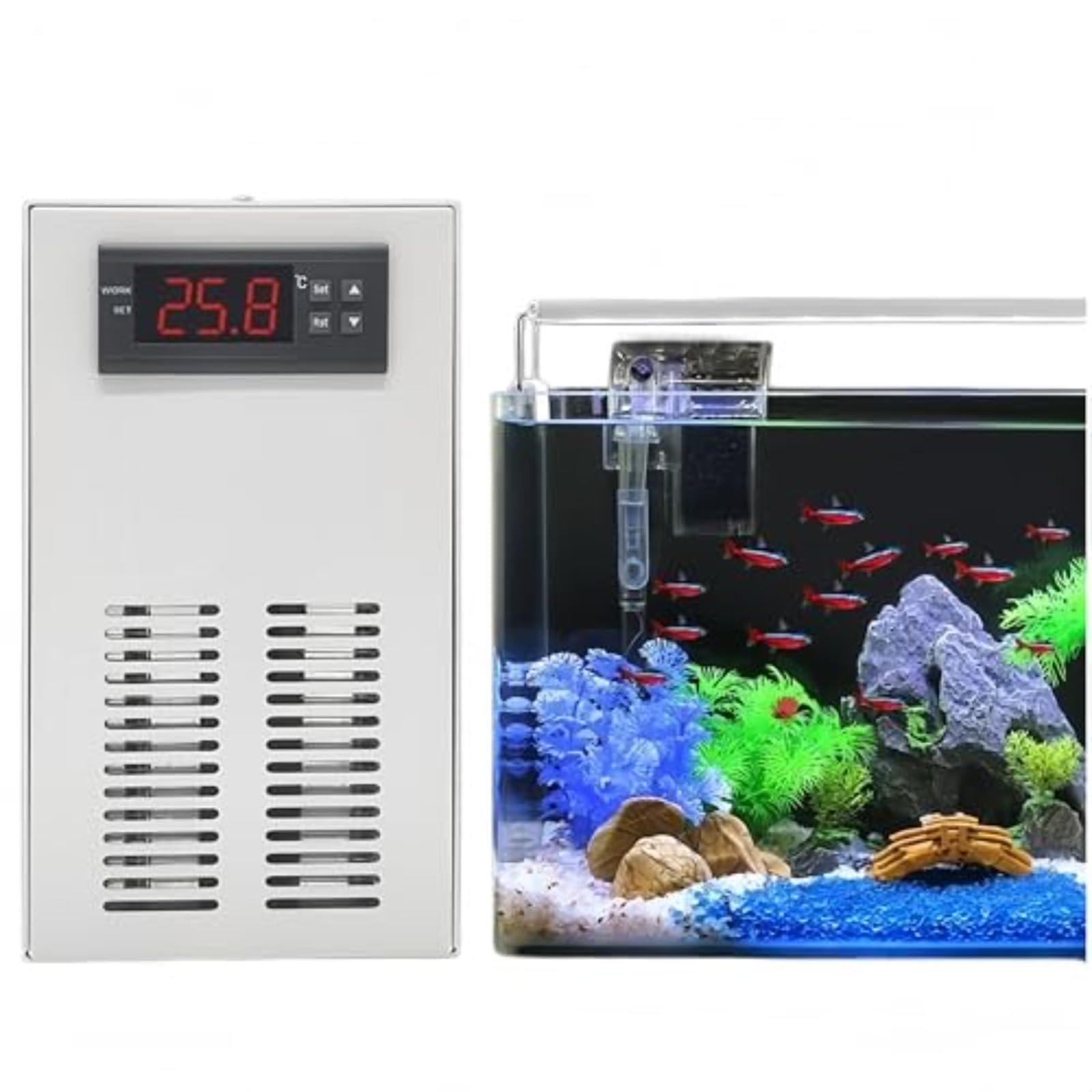 Amazon | XFFX 水槽クーラー 冷暖房 恒温 小型 水槽用チラー 20L/35L