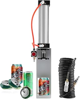 Pneumatic Cylinder Aluminum Can Crusher, Heavy Duty Pneumatic Cylinder Soda Beer Can Crusher, Eco-Friendly Recycling Tool(Complimentary windpipe)