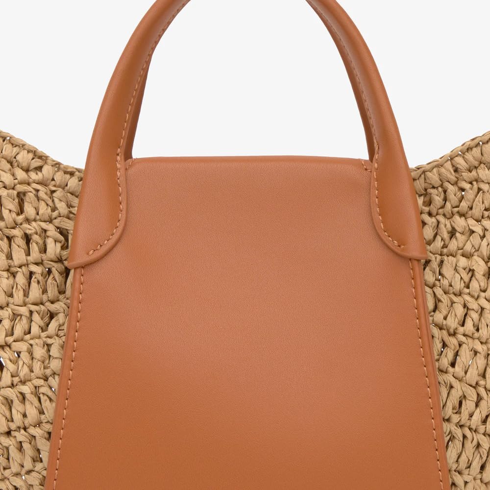 TOUS Capazo Pequeño Tulip Rafia Camel 2002438944