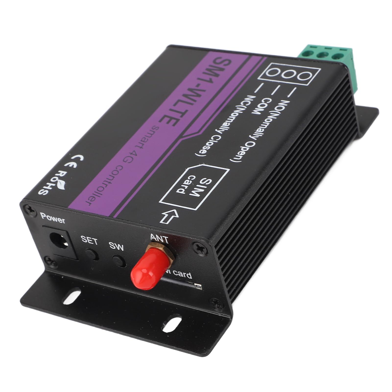 Fdit Apricancello GSM, Interruttore relè Remoto 4G con Allarme | Corpo in Alluminio, Allarme SMS Blackout, Uscita relè NO/NC, Sensore -40°C a 125°C, Controllo Industriale