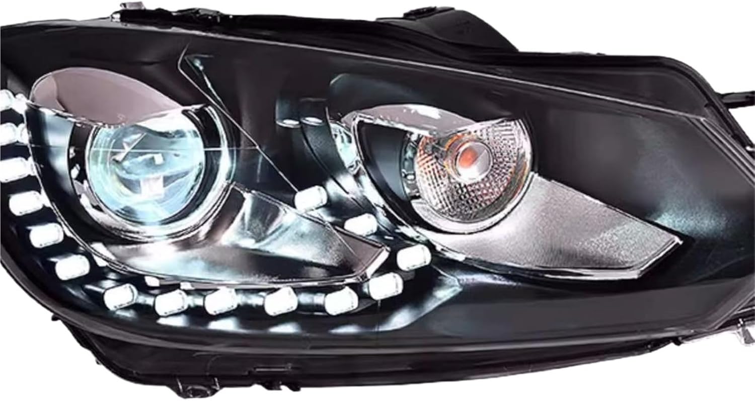 Compatible For VW Golf 6 Headlights 2009-2012 LED Headlight LED DRL Hid Head Lamp Angel Eye Bi Xenon Beam Accessories