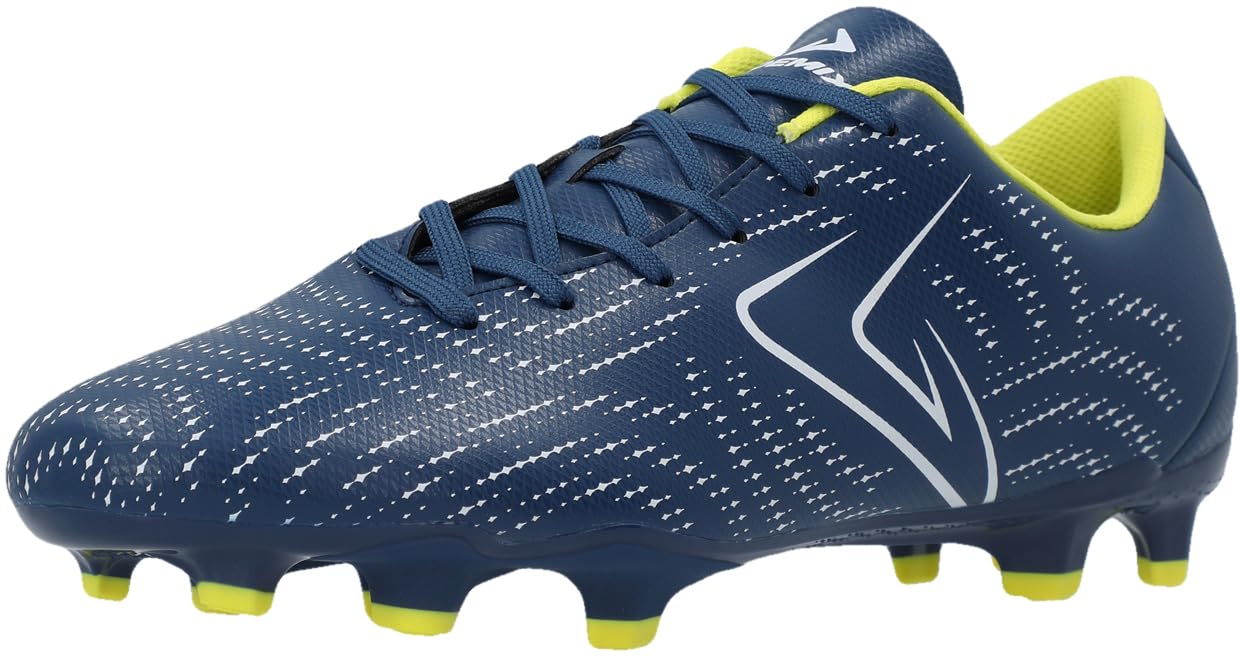 Men’s Quantum Vortex.3 FG Soccer Boots – Durable Firm Ground Cleats, Secure Fit, High-Traction Sole, Lightweight & Comfortable 44 EU dark blue