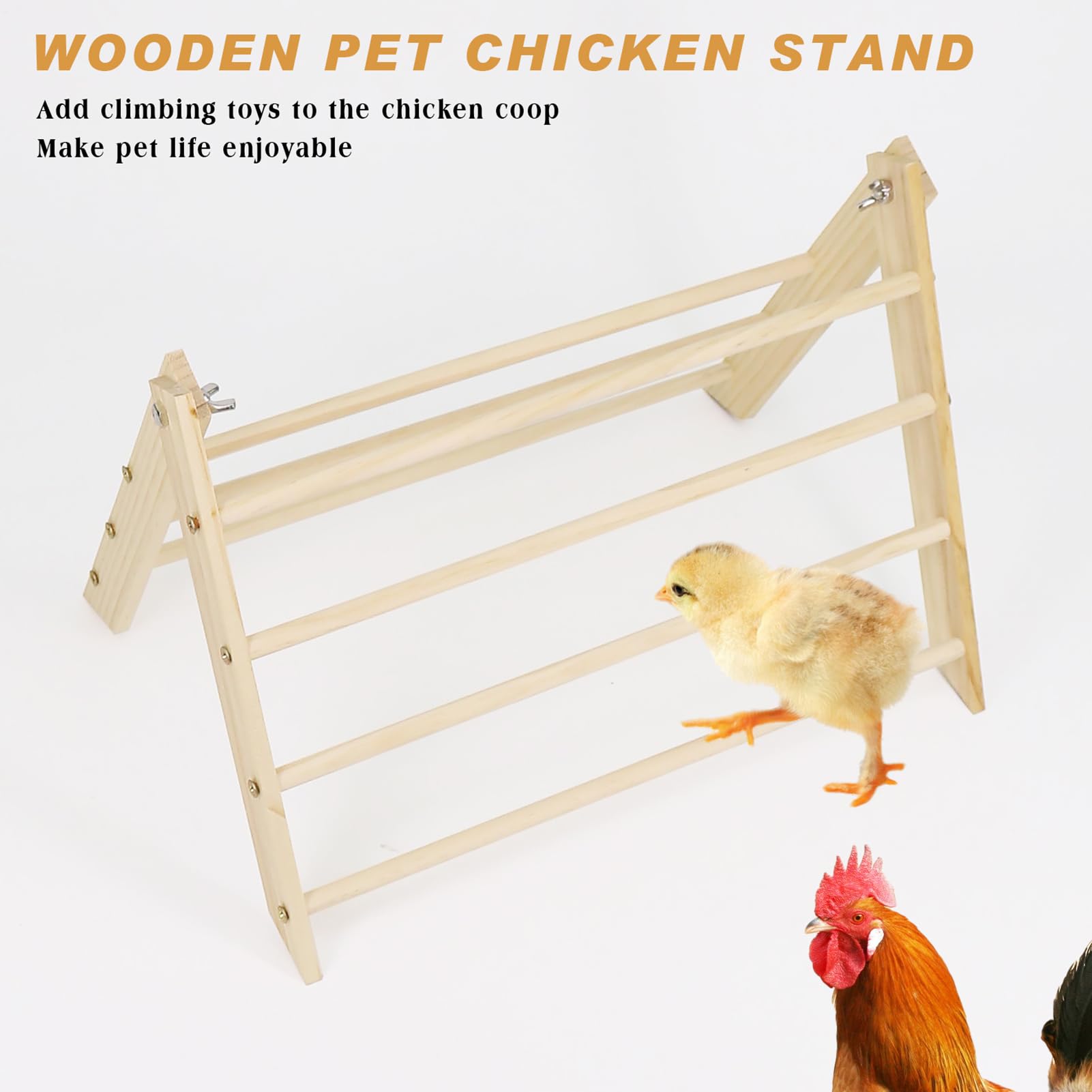 per polli – Supporto in legno per ambienti esterni – Comodo posatoio per pollo, pollo, per cortile, esterno, fattoria, di medie dimensioni e grandi, pulcini, pollo