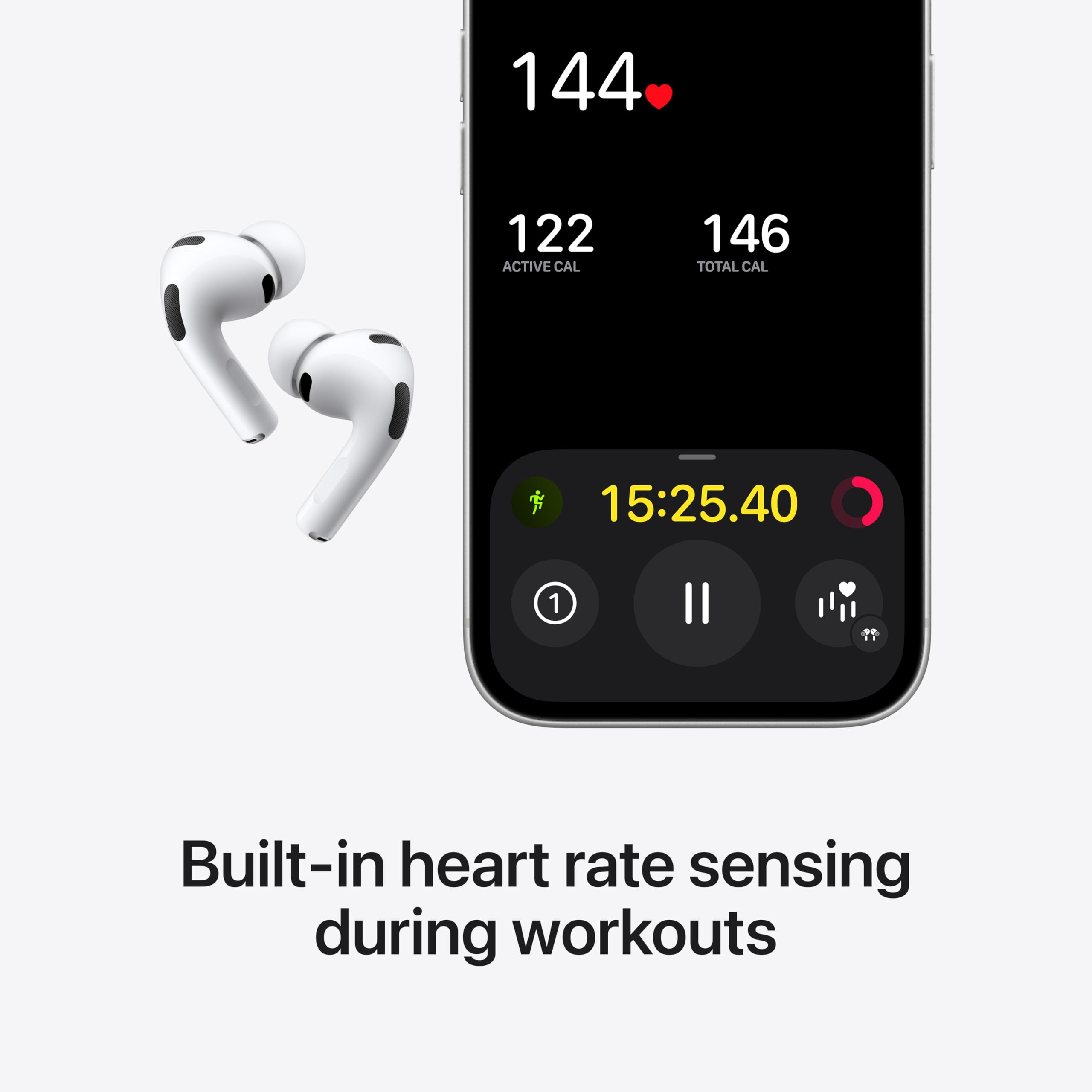 Apple AirPods Pro 3 Wireless Earbuds, Active Noise Cancellation, Live Translation, Heart Rate Sensing, Bluetooth Headphones, Spatial Audio, High-Fidelity Sound, USB-C Charging - 5