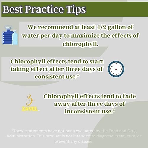Miniatura 5 de Zavel - Desintoxicación corporal, clorofila líquida  Ambientador de aliento  Apoyo inmunológico  Desintoxicación  3.4fl oz