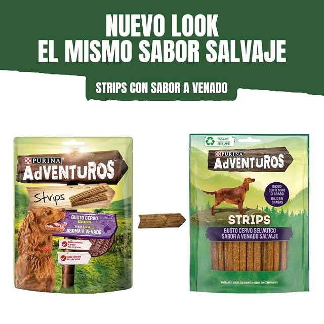 Foto 3 de 8 de Purina Adventuros Strips Snacks, premios, chuches para perros, 6 bolsas de 90g