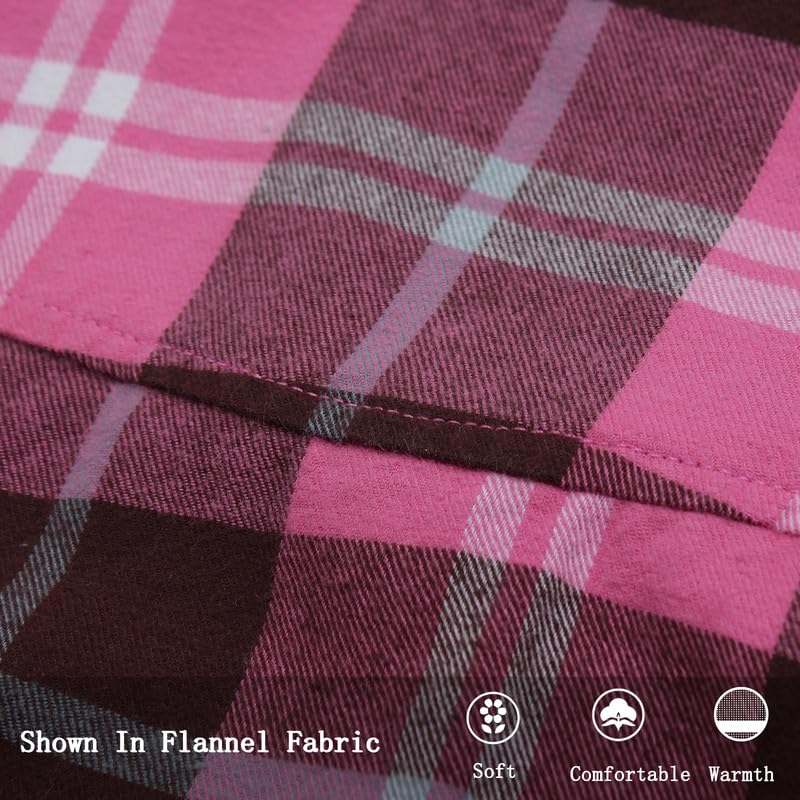 Image of Match Women's Long Sleeve Plaid Flannel Shirt #2021