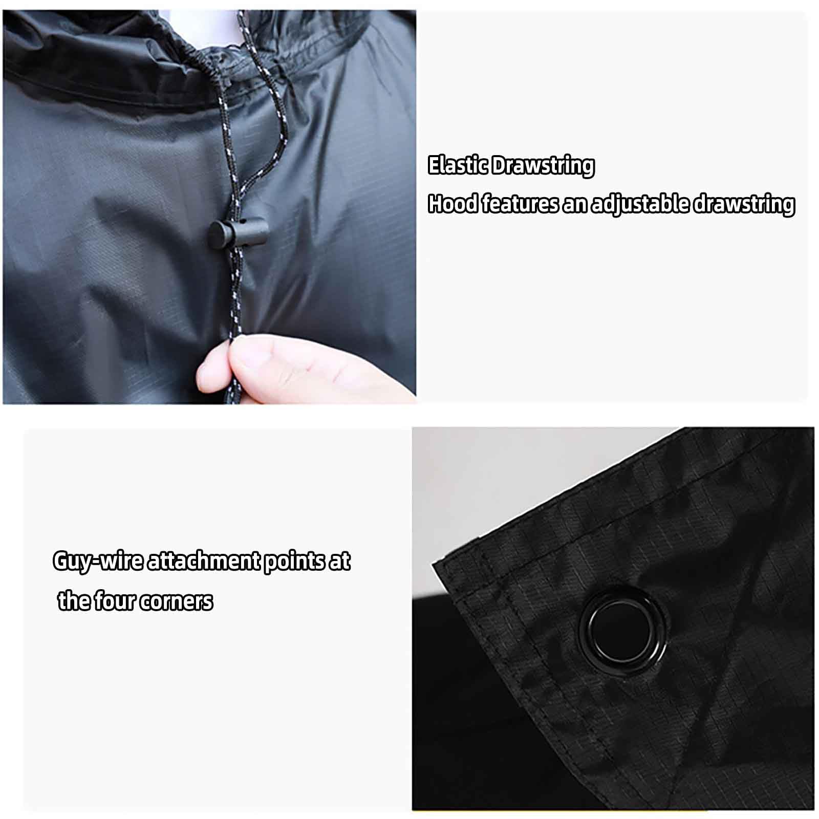 JUSHZ Giacche Impermeabili Poncho Antipioggia Mantella Mantellina Pioggia | Bici Uomo Trekking Donna Running Ciclismo Singolo All'aperto Adulto Cappello Con Visiera