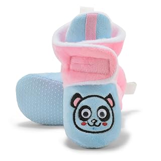 Star Fish Baby Boys & Girls 9 TO 12 Months Skin Friendly Comfortable Baby printed Booties (Pink-1262)