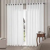 Admirare Decorações - Cortina Para Sala/Quarto Oxford 400x250 com ilhóses Cor:Branco