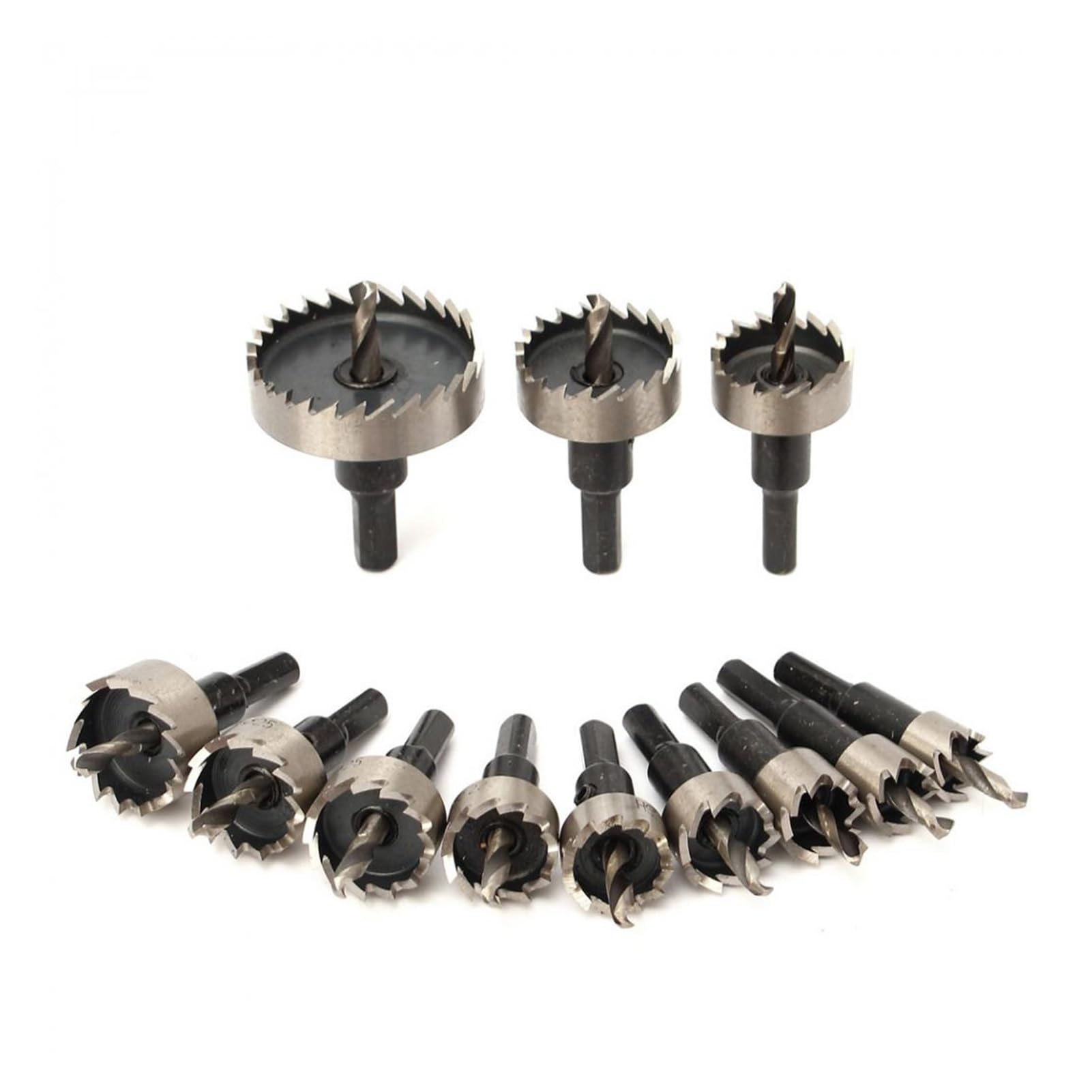 Zestaw 12 wierteł HSS 15-50 mm, piła otwornica, wiertło, narzędzie ręczne do drewna, stali nierdzewnej, metalu