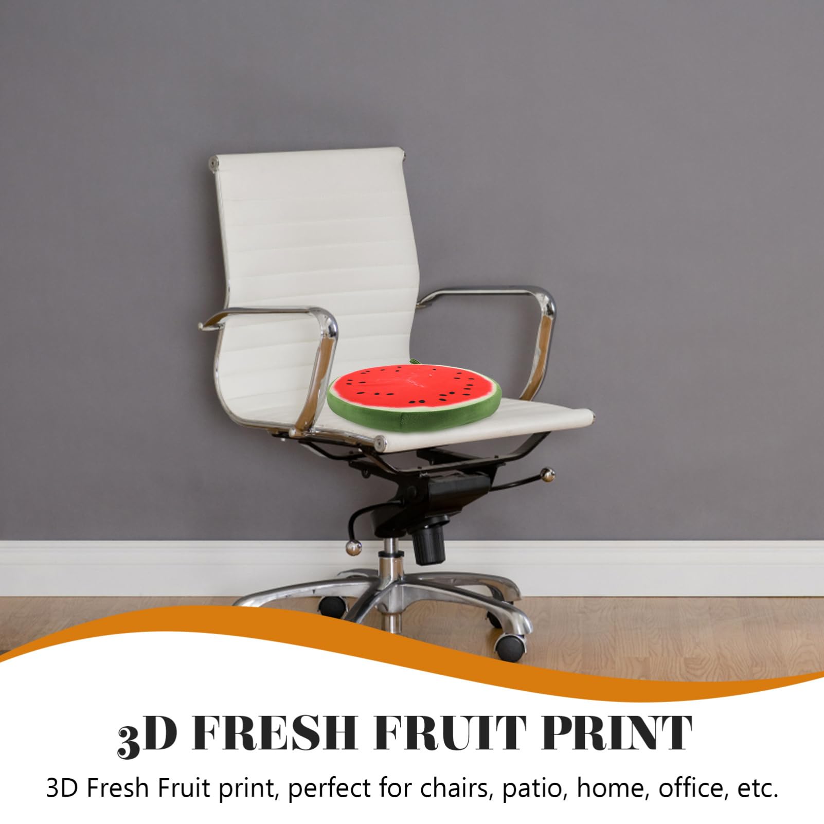 Sewroro 3D Fruit Plush Cushion Pillow, 12.99 Inch Seat Pad for Sofa, Chair, Floor Mat, Home Office Decoration (Watermelon)