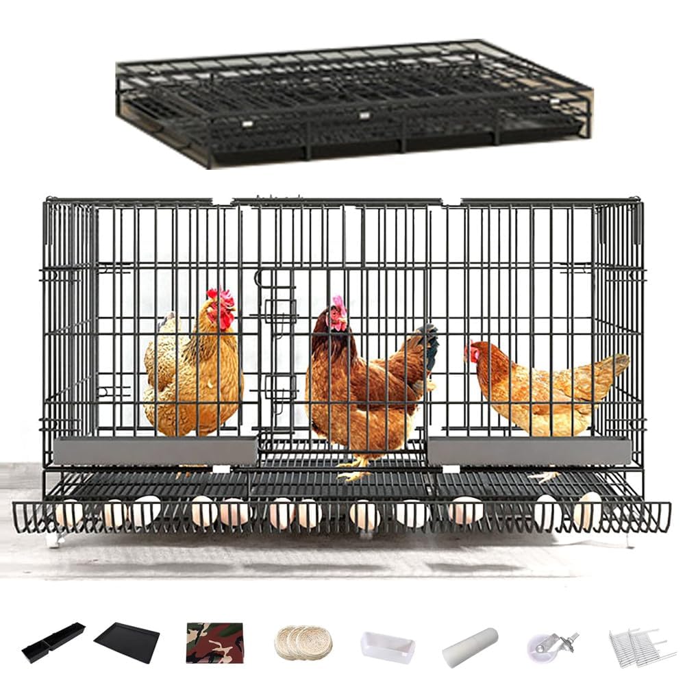 Amazon | 大型鶏用ケージ 鶏小屋 折りたたみ 鶏かご 家庭用 飼育ケージ 