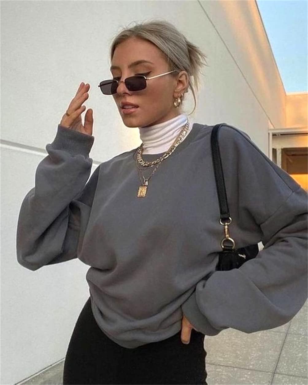 ADE WU Small Narrow Rectangle Sunglasses Womens Mens Retro Y2k 80s 90s UV400 Sunnies - Image 3