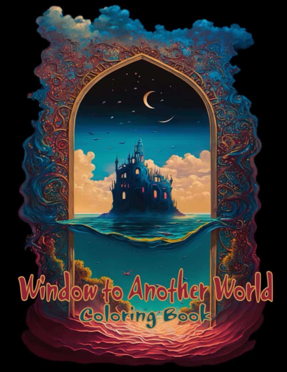 Window to Another World Coloring Book: An Adult Coloring Book Featuring A beautiful collection of magical window to seen through, ornate windows, whimsical fantasy landscapes