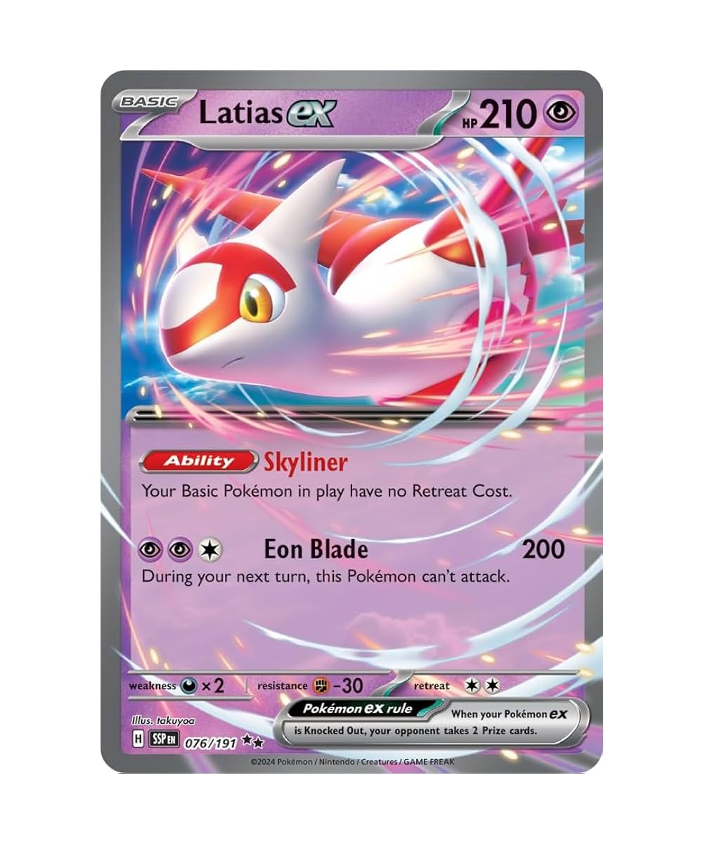 Latias ex 076/191 Ultra Rare Pokemon Card | Rare Pokémon Cards | Pokémon EX  | Surging Sparks | Scarlet and Violet series