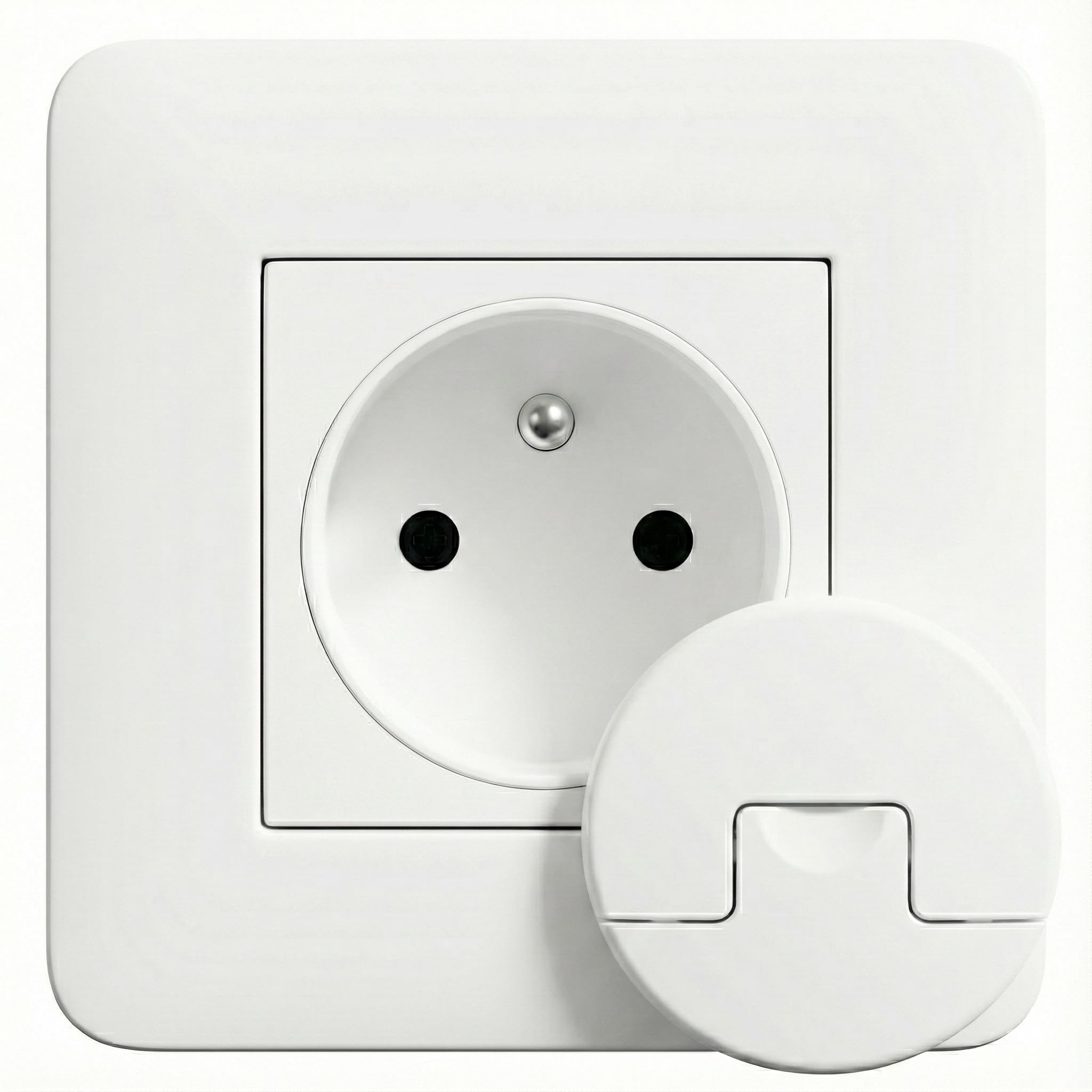 NOUVEAU Cache Prise Bébé FRANÇAIS Automatique - Universel - KEBYCO Paris - [16 Pcs] - Sécurité Electrique Enfant - Sans Adhésif - Sans Clef - Anti Poussière - Étanche - Invention Française