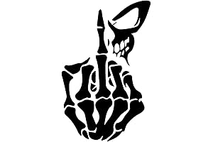 Don't Bully Me Skull Bone Middle Finger Flipping Off Decal Sticker |...