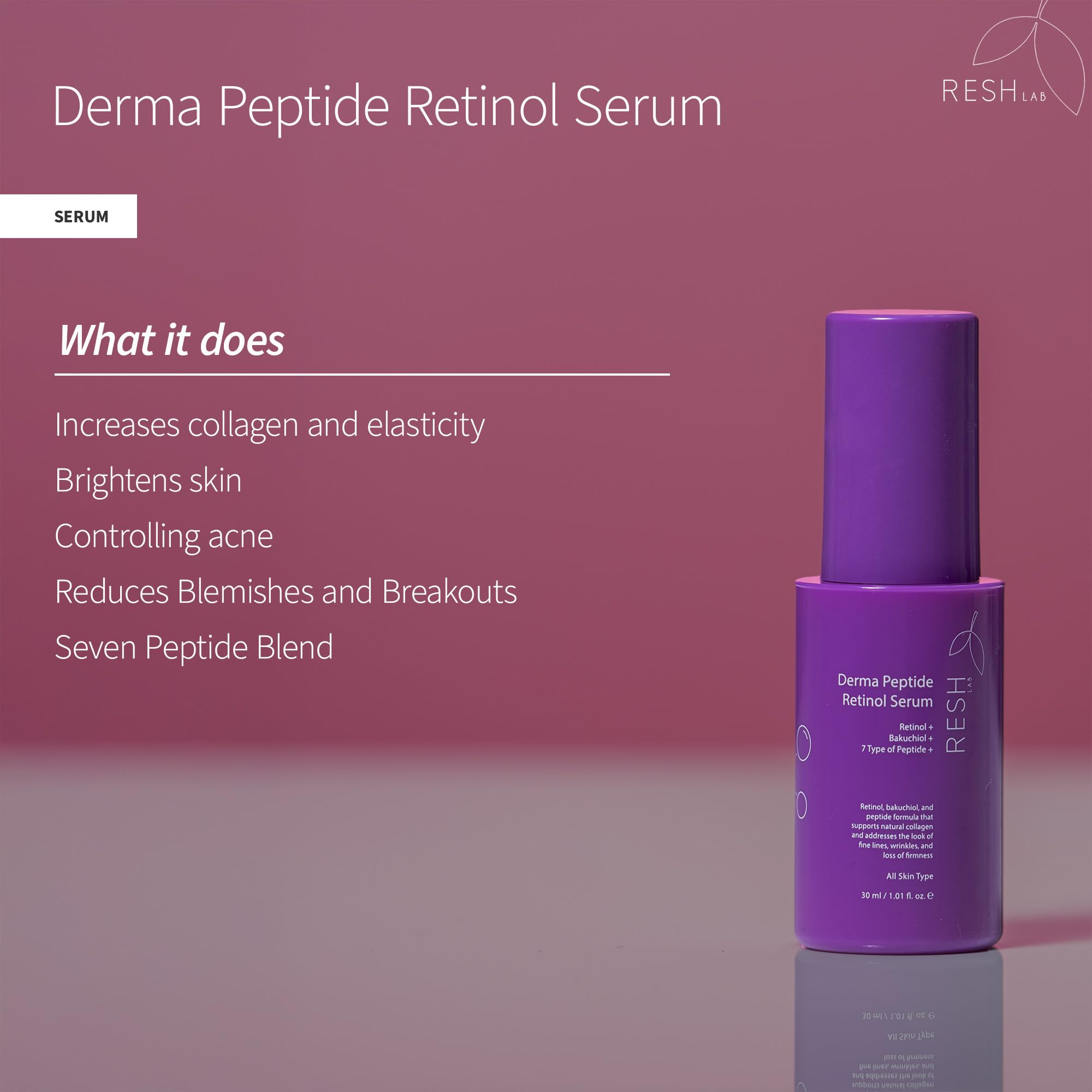 Resh Lab Derma Peptit Retinol Serum 30 mL