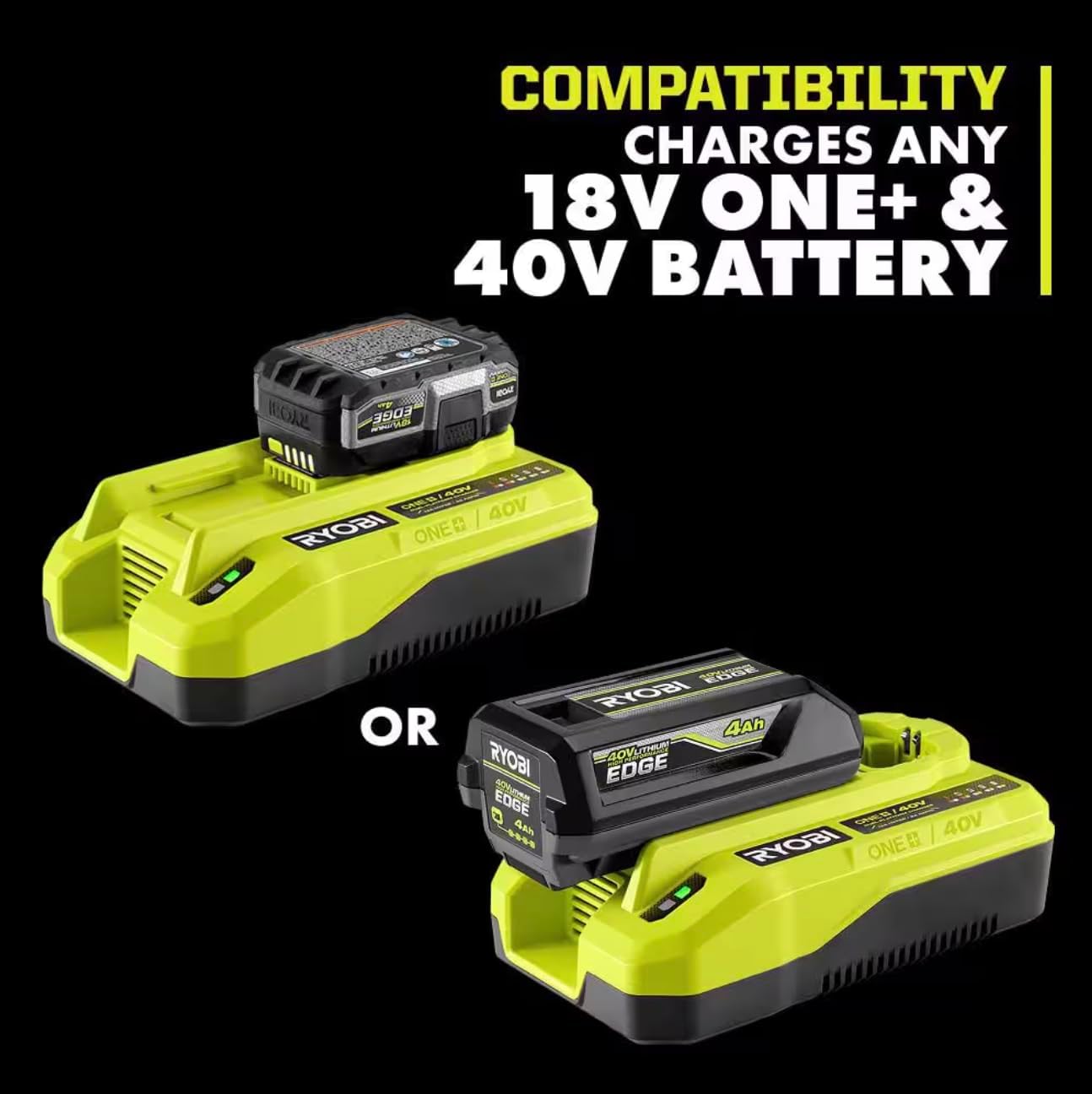 RYOBI ONE+ 18V/40V Dual Platform Charger