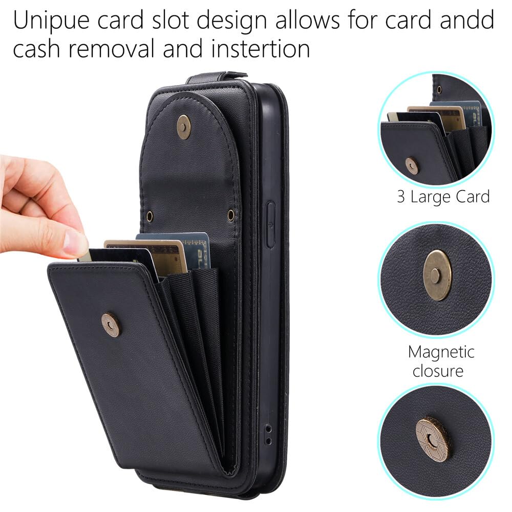 Generic Compatible avec iPhone 7 Plus (couleur : rouge vin) étui portefeuille en cuir avec sangle à rabat
