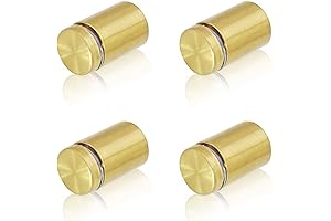 Screw Mounted Sign Standoffs 3/4" x 1-1/4" Screws Heavy Duty Brass Standoffs.