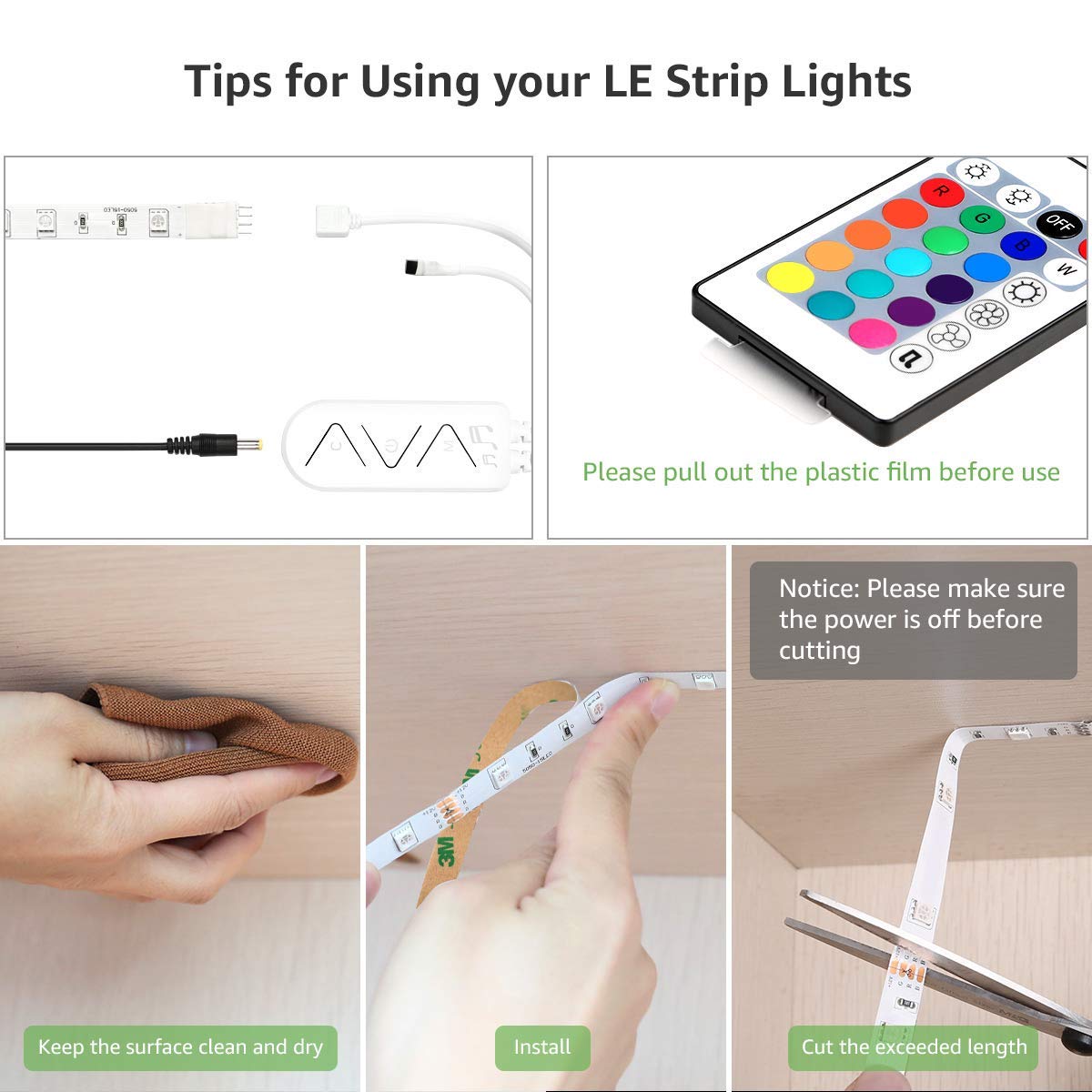 LE Smart LED Strip 5M Musik Sync,RGB 150 LEDs, LED Streifen Wifi, Wlan LED Band, Superhell Selbstklebend Lichtband, nur 2.4GHz Lichterkette mit Fernbedienung, Kompatibel mit Alexa,App,Google Home
