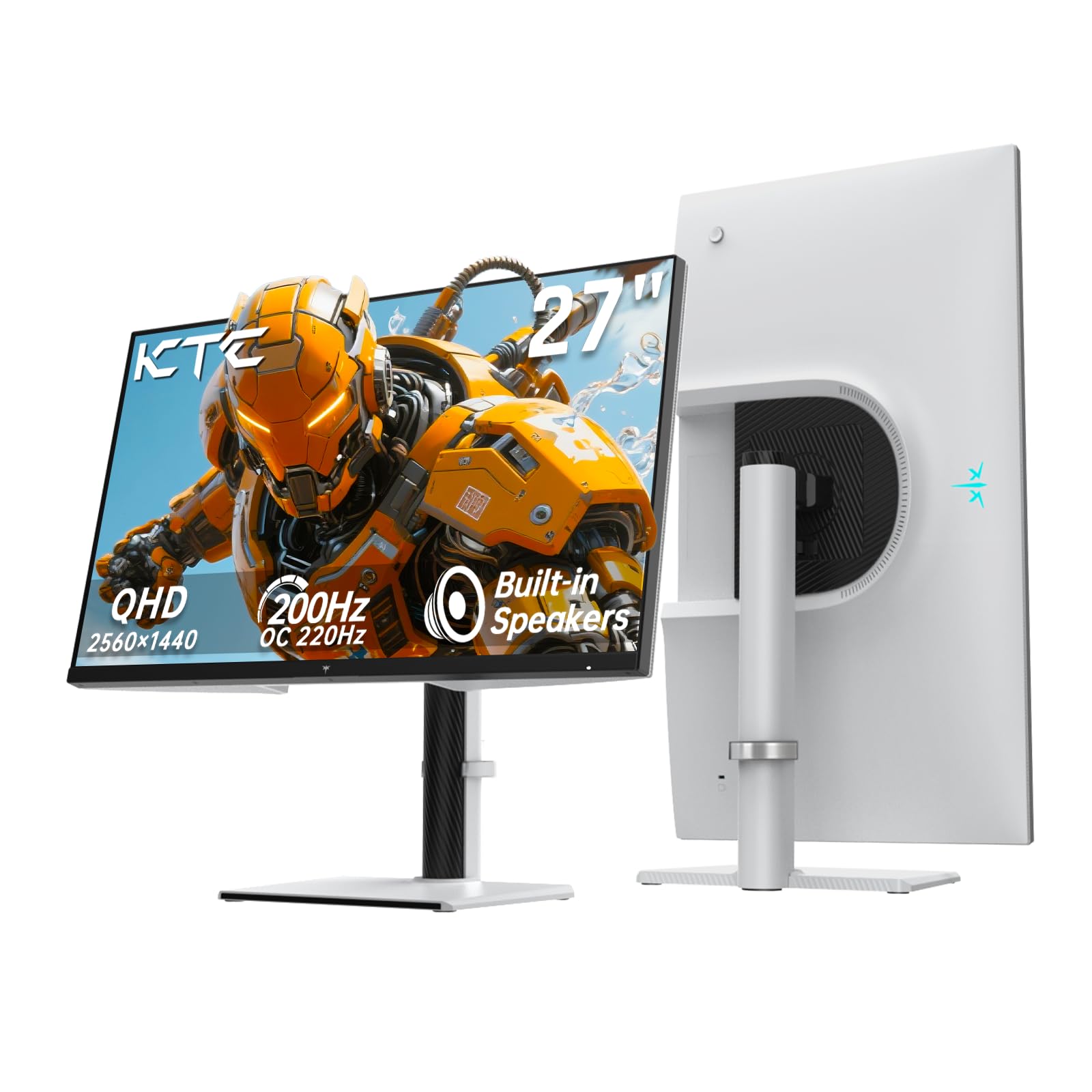 KTC Monitor de jogos de 27 polegadas 200Hz, monitor 1440p com alto