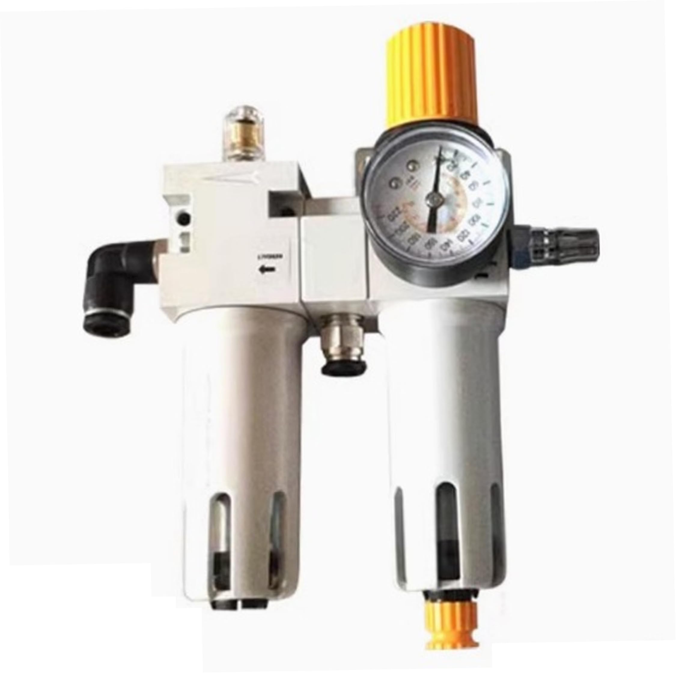 Air Compressor Water Separator & Regulator For Tire Changers Metal Build Dual-scale Gauge Stable Pressure Supply