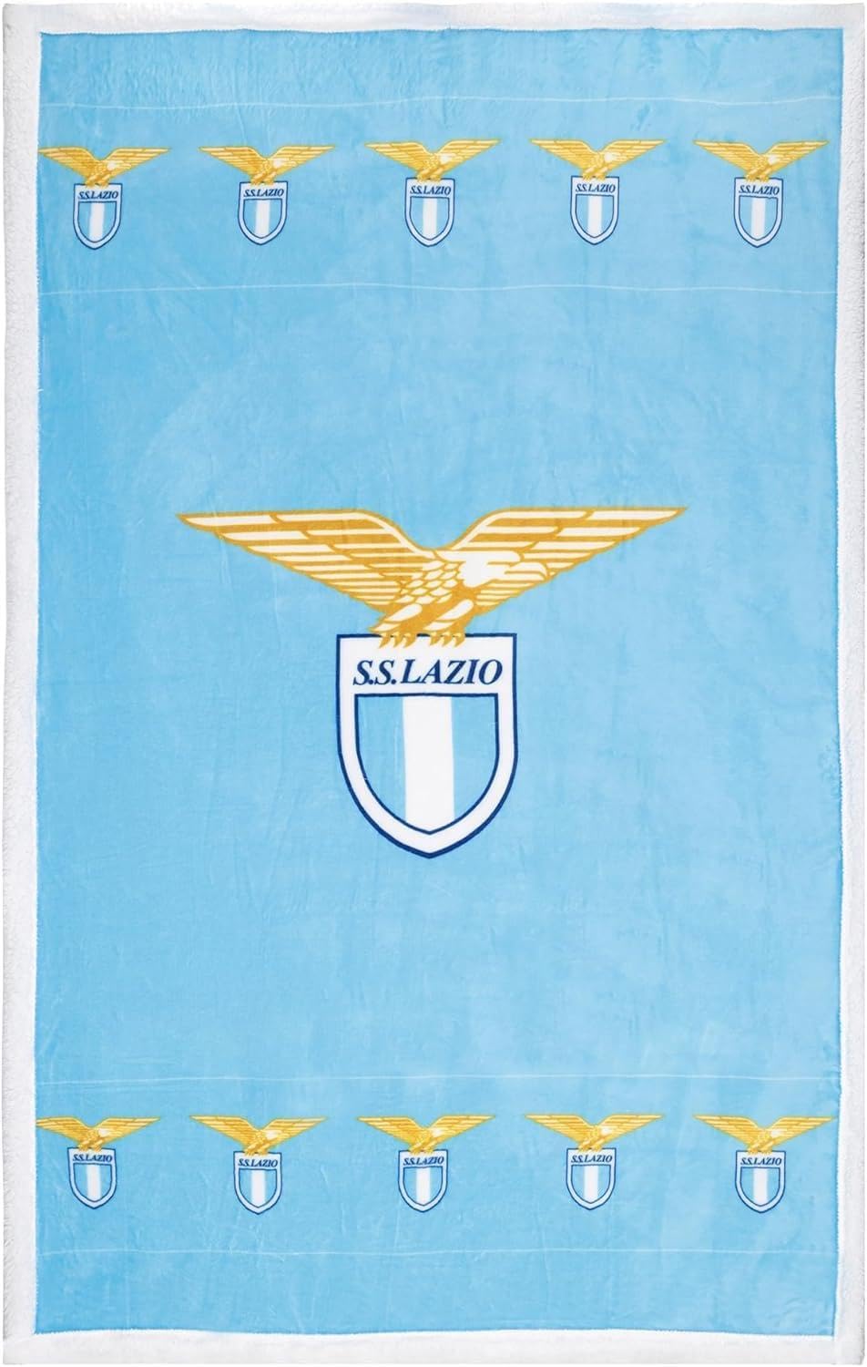 SS Lazio Plaid sherpa agnellato 100x150 cm Prodotto Ufficiale