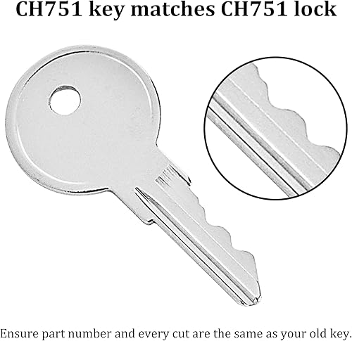 Miniatura 4 de CH751 Llaves aptas para cerradura de compartimento de almacenamiento, llaves de repuesto para casas rodantes, cerraduras de puerta de