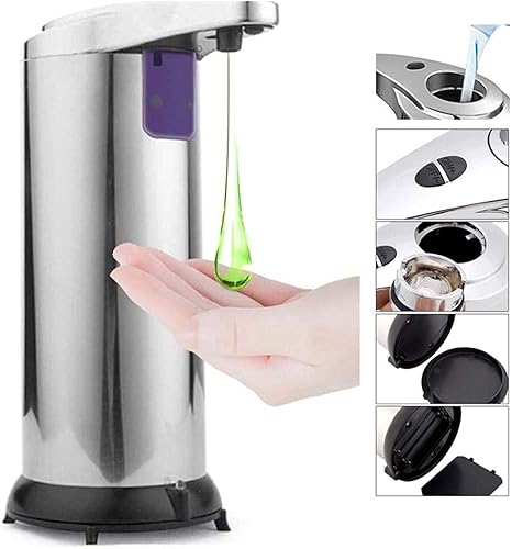 Miniatura 2 de Dispensador automático de jabón sin contacto de 9.5 fl oz9.5 onzas con sensor infrarrojo, 3 niveles de jabón ajustables, dispensador de jabón