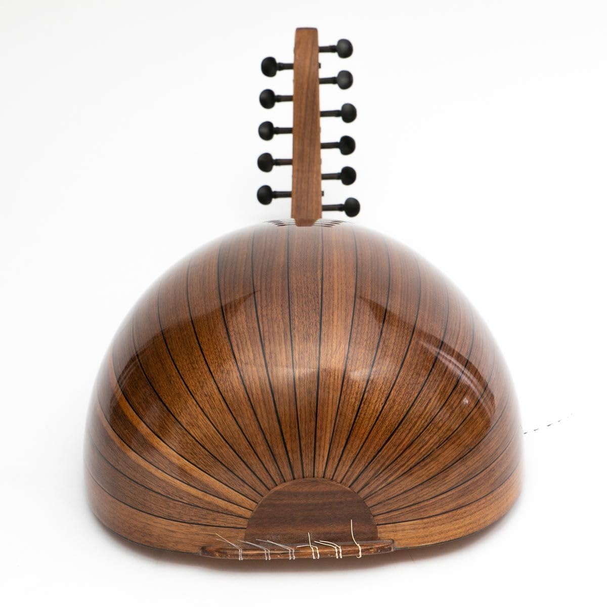 Iraqi Floating Bridge Oud with Cedar top & Selected Walnut wood with Ebony pegs Arabic Oud Soft case & rishas included - Image 3