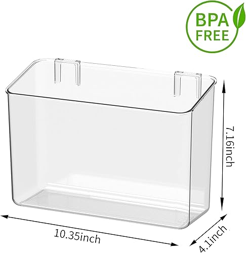 Miniatura 4 de vacane Paquete de 2 organizadores de plástico adhesivo para puerta de armario, contenedor de organización de pared, organizador de maquillaje,