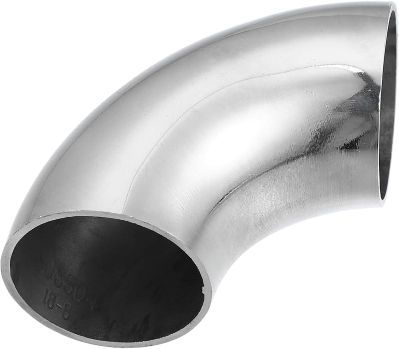 Curva de Escape 90° em Tubo Inox SS304 X AUTOHAUX 38 mm – 1 unidade