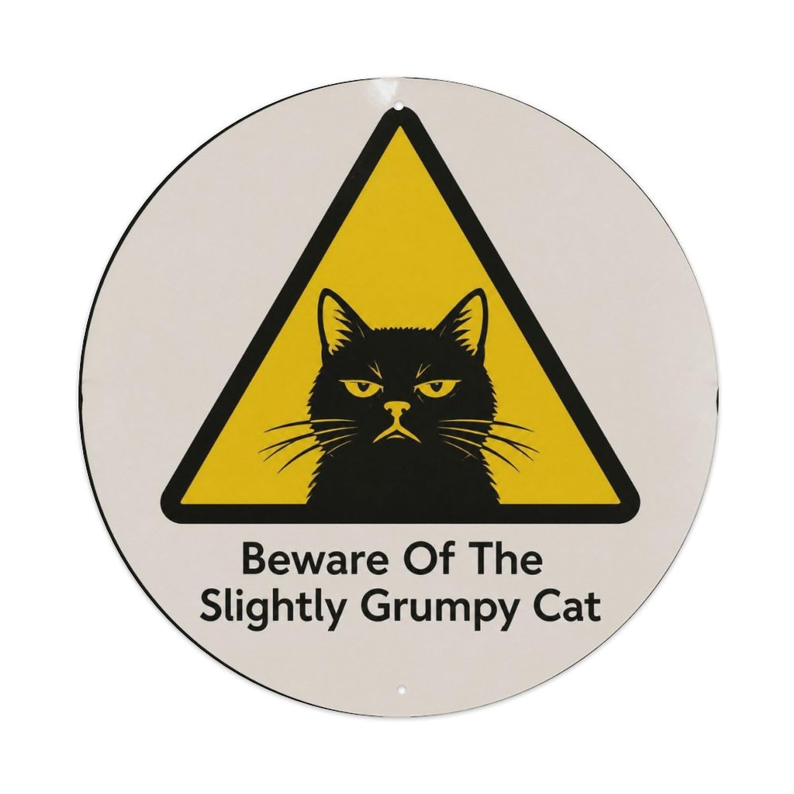Olyhtr 8X8inch Classic Style Pet Humor Comedy Lettering British Screenprint Style Metal Tin Sign