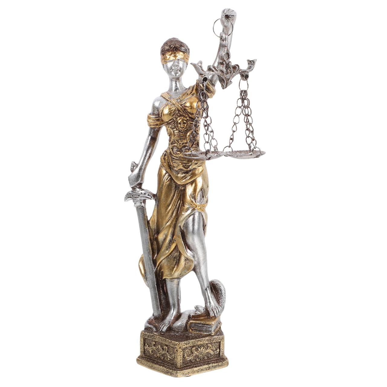 Gatuida Lady Justice Statue Aus Harz Griechische Göttin Der Gerechtigkeit Skulptur Für Bürodekoration Und Anwaltskanzlei 7.28X2.36X1.77 Zoll Dekofigur Der Justitia Mit Maßstäben