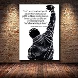 Rocky Balboa Boxe Arnold Schwarzenegger Power Muscle Inspirational Bodybuilding Toile Peinture Mur Art Affiche Imprime Salon Chambre Bureau Studio Décor À La Maison
