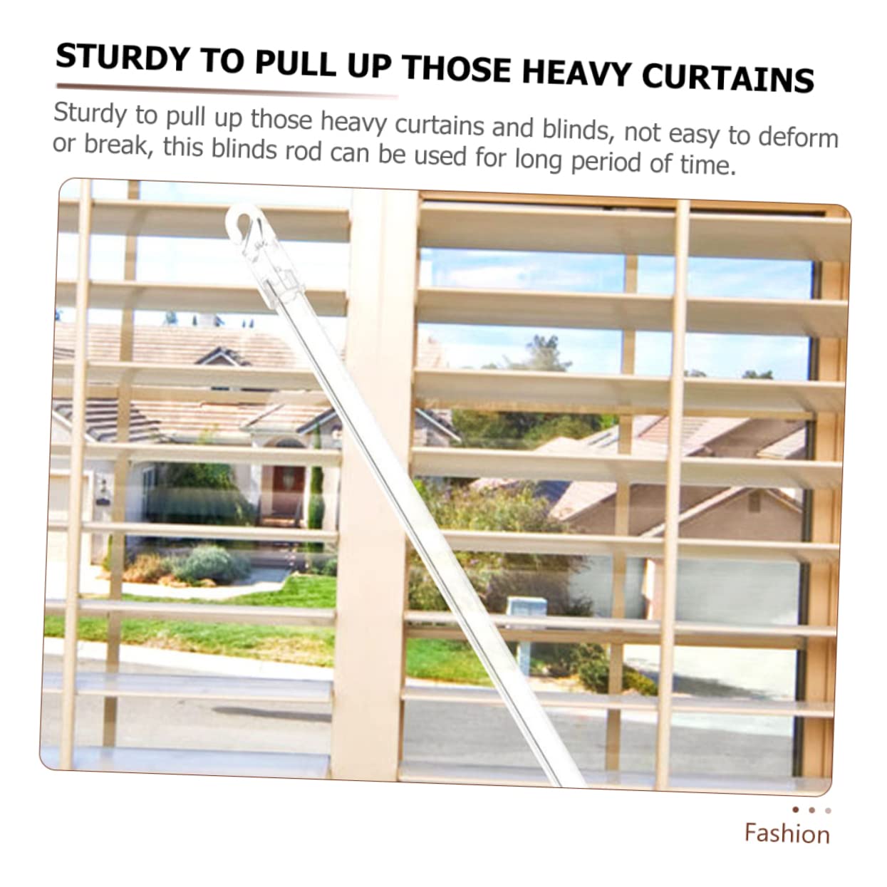 WOONEKY Venetian Blind Rod Window Hooks Plastic Hooks Clear Hooks Blind Rod Grip Blinds Hook Pull Blinds Stick Hook Vertical Blind Replacement Part Blind Accessories Blinds Rod Transparent