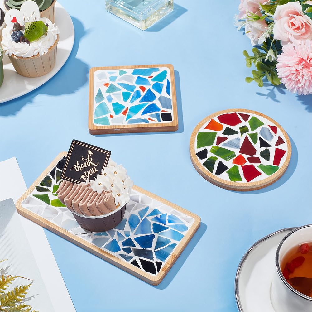 WEBEEDY 3 Set DIY Mosaic Coaster Kit DIY Craft Make Your Own