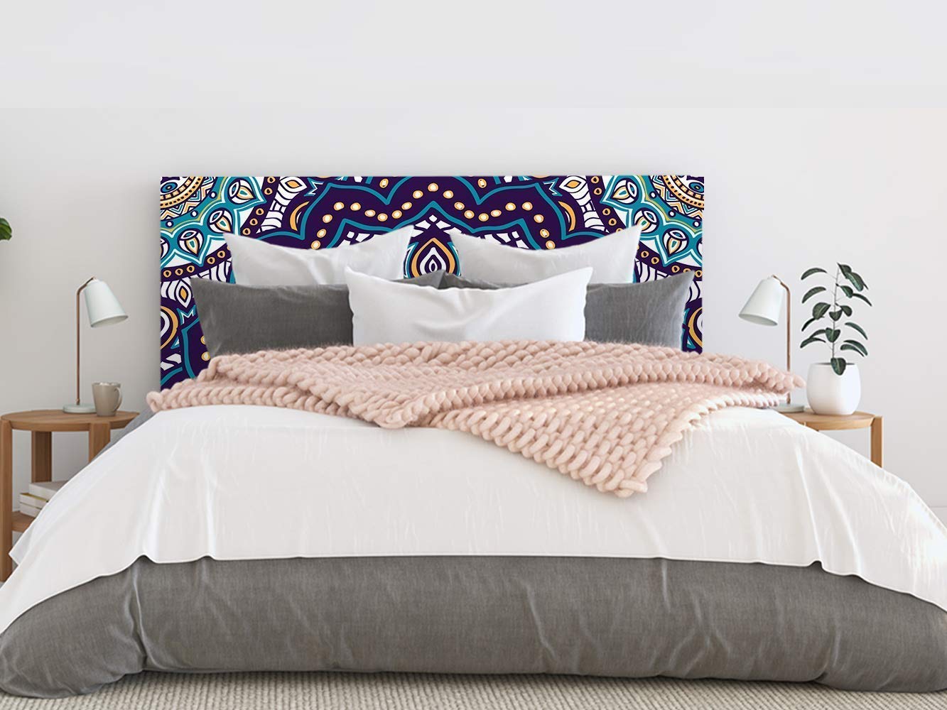 Oedim Cabecero Cama PVC Mandala 150x60cm | Disponible en Varias Medidas | Cabecero Ligero, Elegante, Resistente y Económico