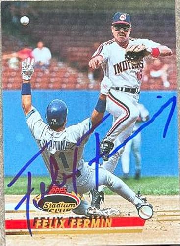 Felix Fermin Autographed 1993 Stadium Club #139