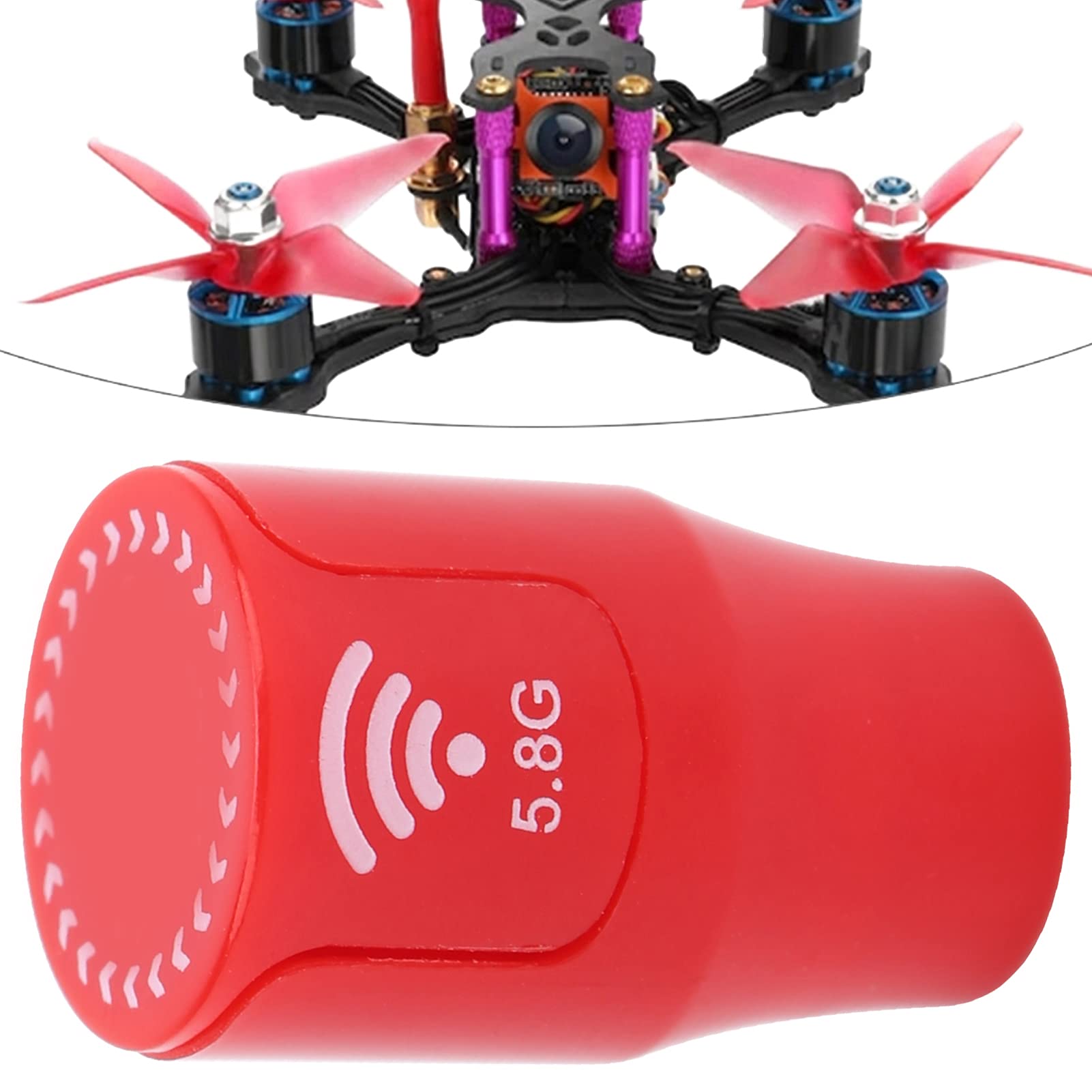 2.8Dbi Antenna, 5.8Ghz Antenna Durable Reliable Strong Signal Steady Gain Anti-Crash for Rc Replacement Parts for Fpv Racing Drone(red, RP-SMA inner hole)