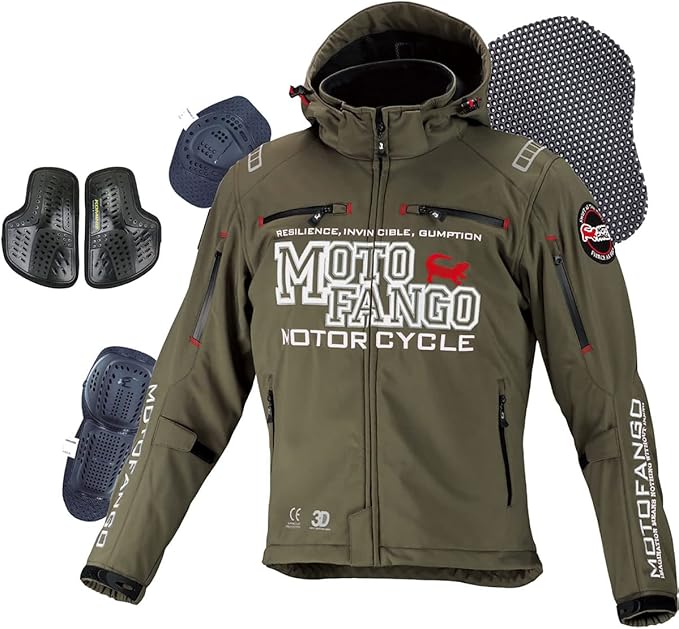 コミネ「ソフトシェルウインターパーカ MJ-005」商品詳細イメージ(各部の仕様)