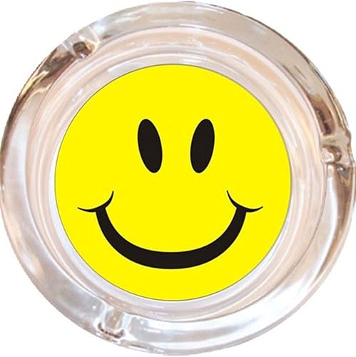 Cenicero de cara sonriente de 4" (vidrio)