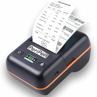 PeriPeri BT-58L 2Inch Receipt + Label Thermal Printer, Inkless Bluetooth Portable Printer for Print Labels Receipt Bill Compatible with iOS, Android & Windows PC (2inch BT-58L)