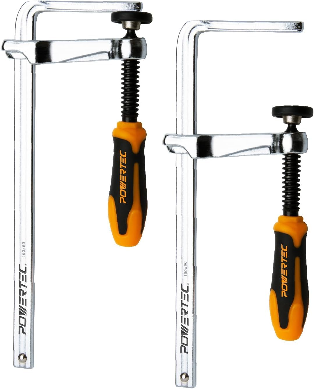 POWERTEC Quick Screw Guide Rail Clamps for BOW XTENDER Fences, MFT Table, Track Saw Guide Rail System, 7” Capacity x 2-3/8” Throat Depth, 400lbs Clamping Force (71409) (Pack of 20)