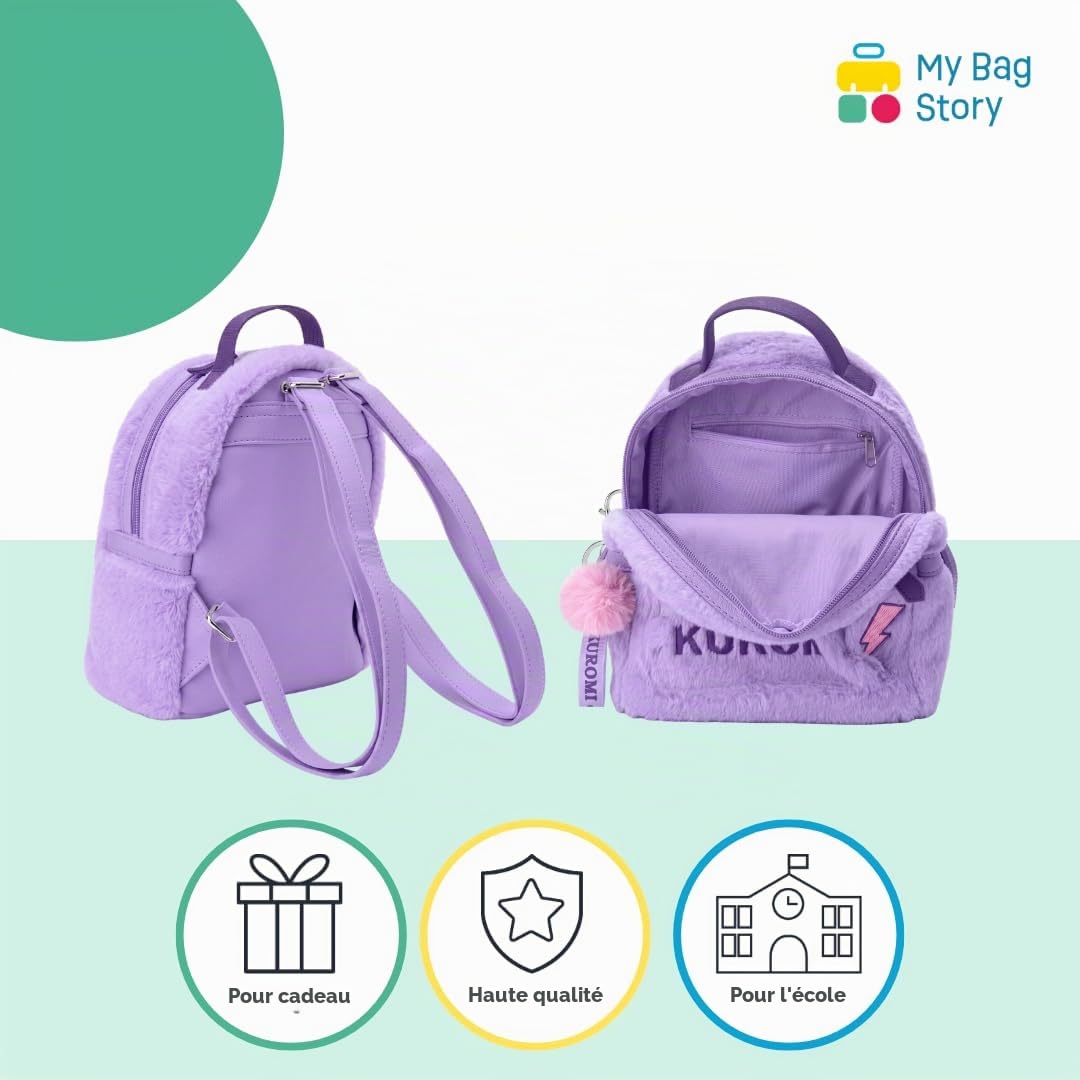mybagstory - Sac à Dos Kuromi Peluche Sanrio pour Enfant